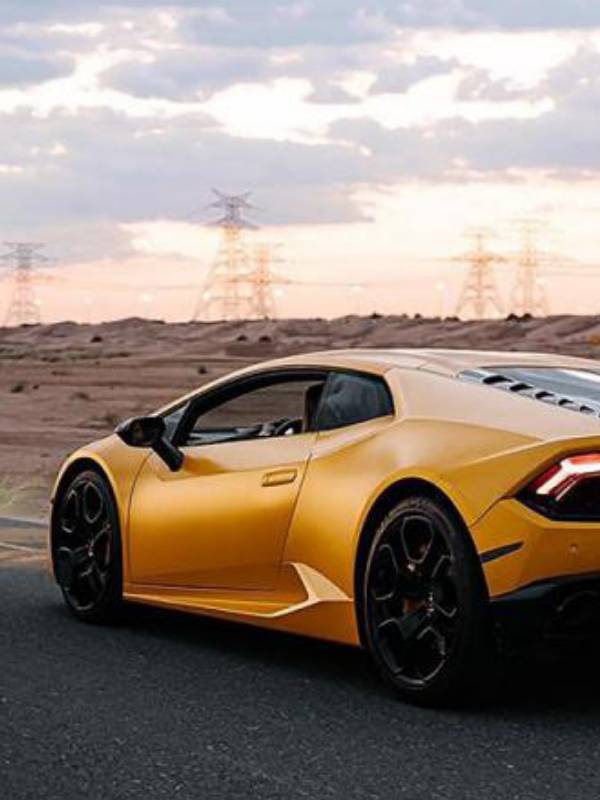 A car is running on the road.