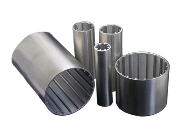 6 wedge wire cylinders with different wire diameters