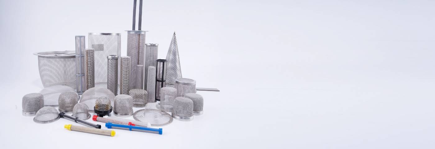 A variety of filter elements are displayed.